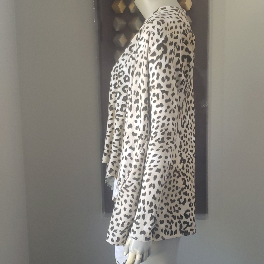 Chaser Knit Leopard Waterfall Cardigan XS - Picture 7 of 8